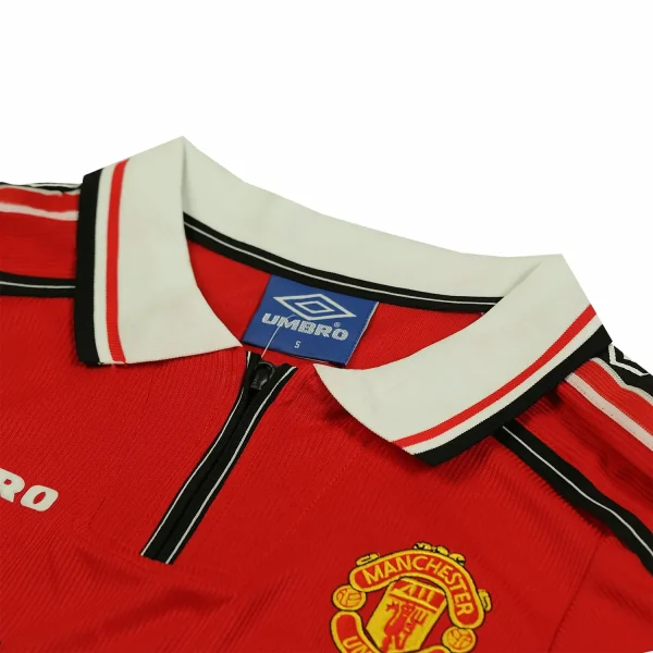 manchester united 1998 99 home long sleeves shirt