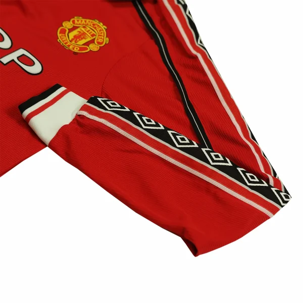 manchester united 1998 99 home long sleeves shirt