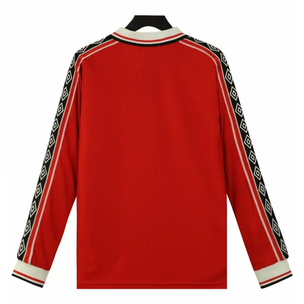 manchester united 1998 99 home long sleeves shirt