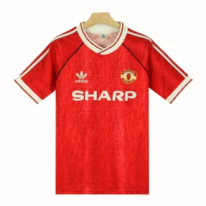 manchester united 1990 92 home shirt