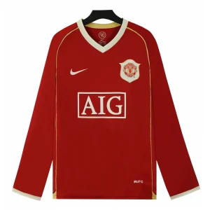 manchester united 2006 07 home long sleeves shirt