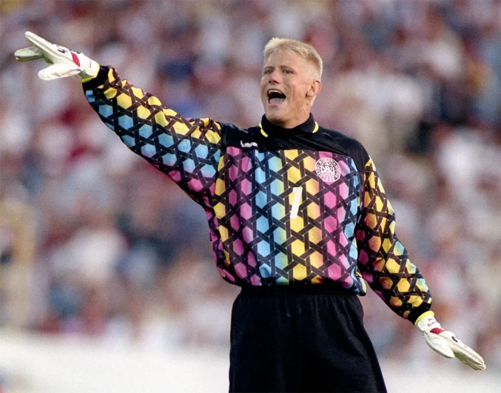 denmark 1992 93 goalkeeper schmeichel jersey